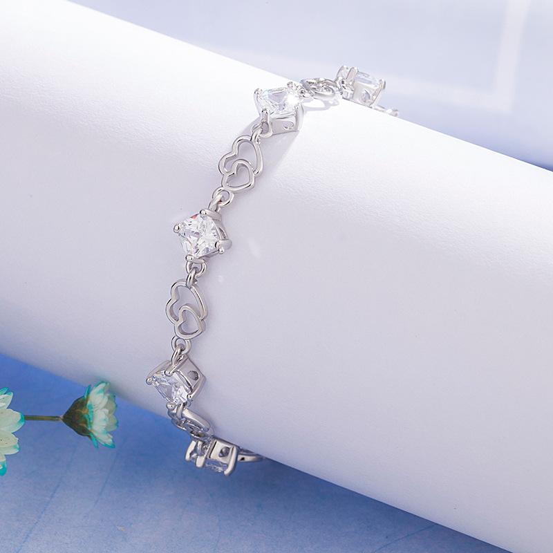 Линдон циркон браслет ювелирные изделия геометрические бусины браслеты-цепочки модный тонкий свадебный подарок для подруги женщин