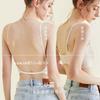 Big halter neck underwear women's French lace triangle cup beauty back bra white vest suspender outside bra
