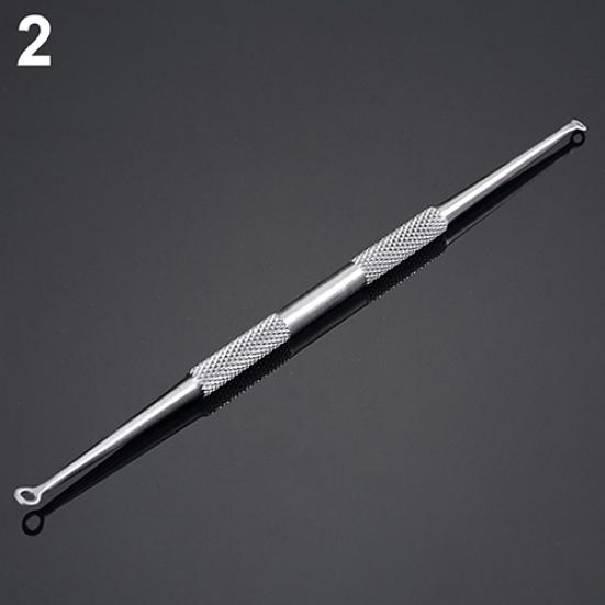 Useful Dual Head Design Acne Needle Stainless Steel White 10 Cm 1 Pc
