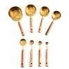 8 шт. мерные чашки ложки набор деревянная ручка нержавеющая сталь выпечка приправа ложка выпечка мерные инструменты кухонные принадлежности