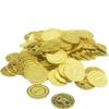 100Pcs Gold Coins Plastic Game Coins Gold Treasure Coins Halloween Party Props