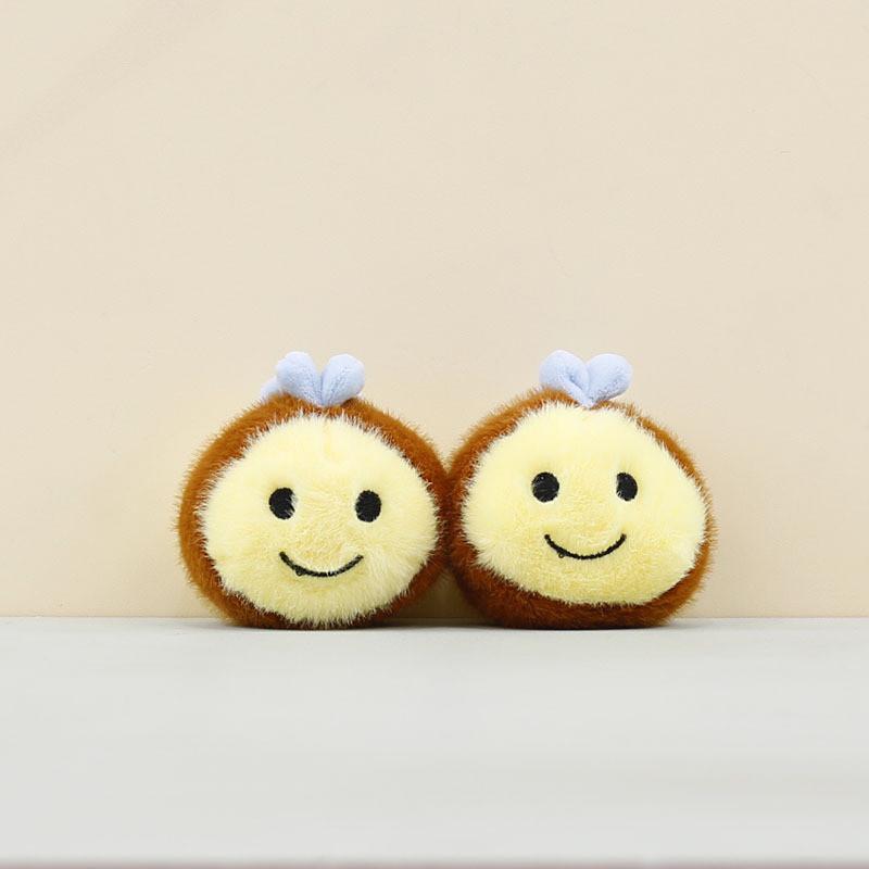 Plush Little Bee Keychain Keyring Cartoon Toy Doll Bag Pendant Doll Children
