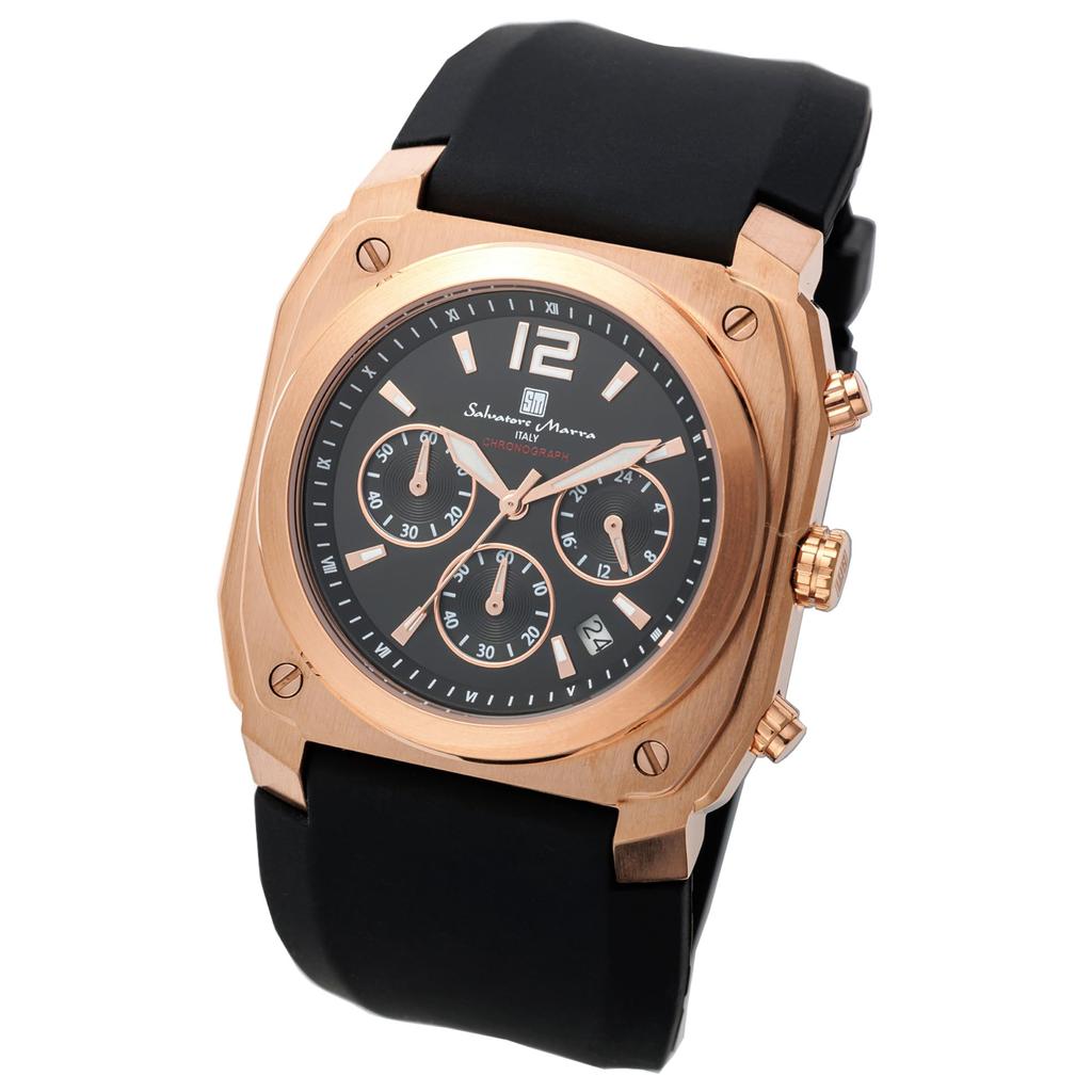 Salvatore Marra Chronograph Men's Watch Analog Quartz Black PGBKBK