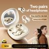 Беспроводные Bluetooth-наушники 2-в-1, двойные пары, зажим для уха и внутриканальные, с зеркалом для макияжа, подарок для пар, долгая работа от батареи, Hi-Fi звук