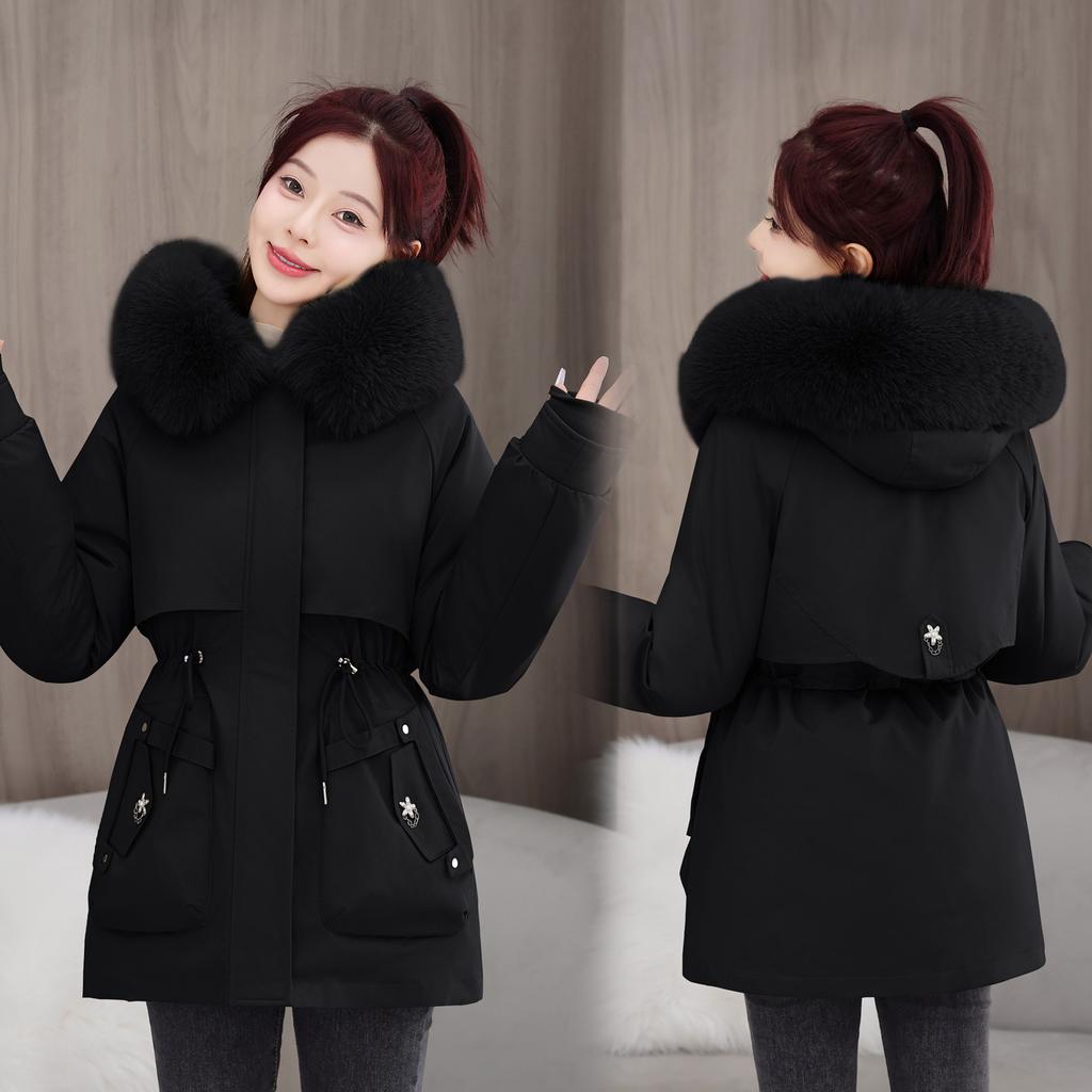 Live face short pie overcome women's winter new thickened removable liner thin down cotton clothes women