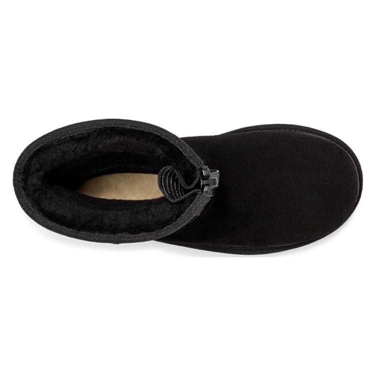 UGG Классические короткие ботинки с молнией и логотипом 'Черные' Женские 1144035-BLK