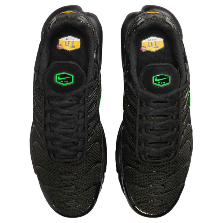 Nike Air Max Plus Износостойкие Низкие кроссовки для бега Мужские Черно-зеленые Кроссовки Повседневная обувь DM0032-024