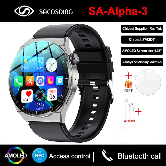 Nfc умные часы мужские Gt3 Pro Amoled 390*390 HD экран сердечного ритма Bluetooth вызов Ip68 водонепроницаемые умные часы для Huawei Xiaomi