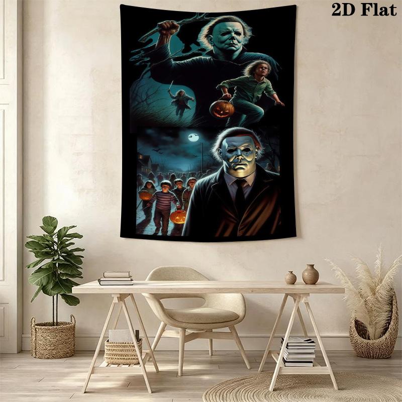 Freddy Vs Jason Horror Icons Tapestry Tapestry Wallmounted Fashion Print Background Wall Hanging Cloth Home Decor Homestay Soft Decoration Tapestry