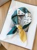 Fashion Print Silk Hairbands Scarf Women 2025 Spring New Elagant Bandana Neck Kerchief Head Bands Foulard Female Scarfs