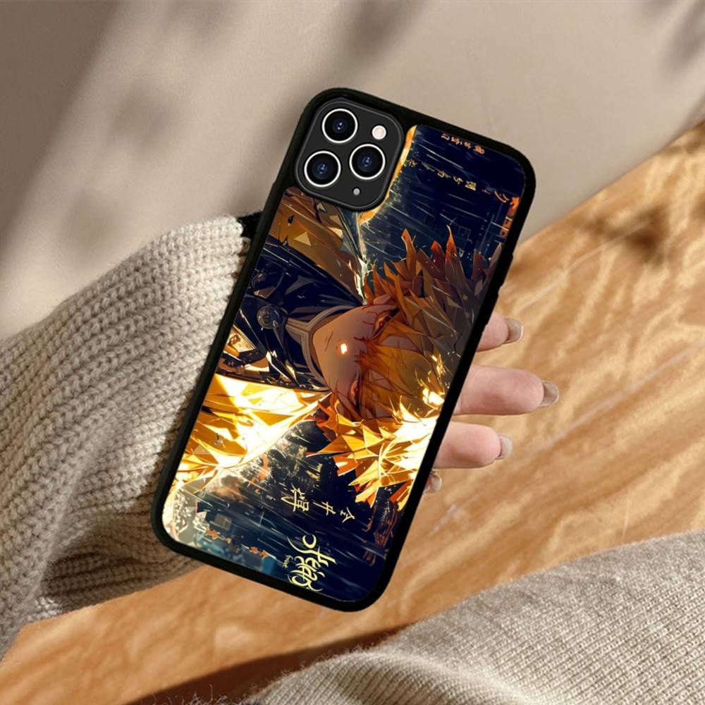 Чехол для телефона Zenitsu Agatsuma Силиконовый PC+TPU Для Для IPhone 11 12 13 14 15 16 Plus Pro Max Чехол