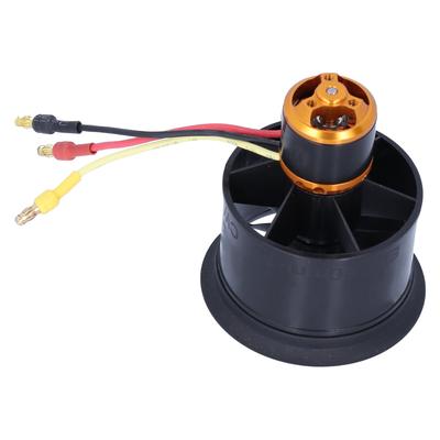 Бесколлекторный двигатель QXMotor QF2611 50мм 34S с 12-лопастным канальным вентилятором для радиоуправляемого самолета