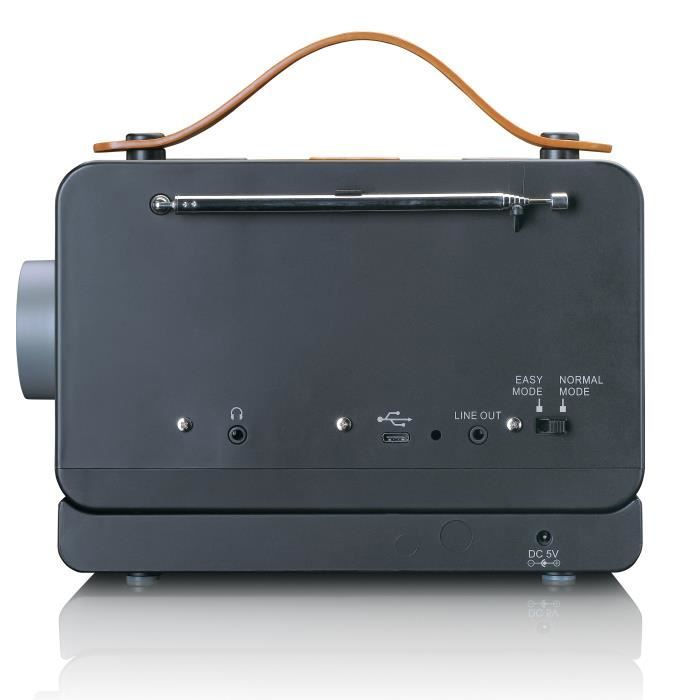 Lenco PDR-065BK - Портативное радио DAB+/ FM с функцией "EASY" - Черный