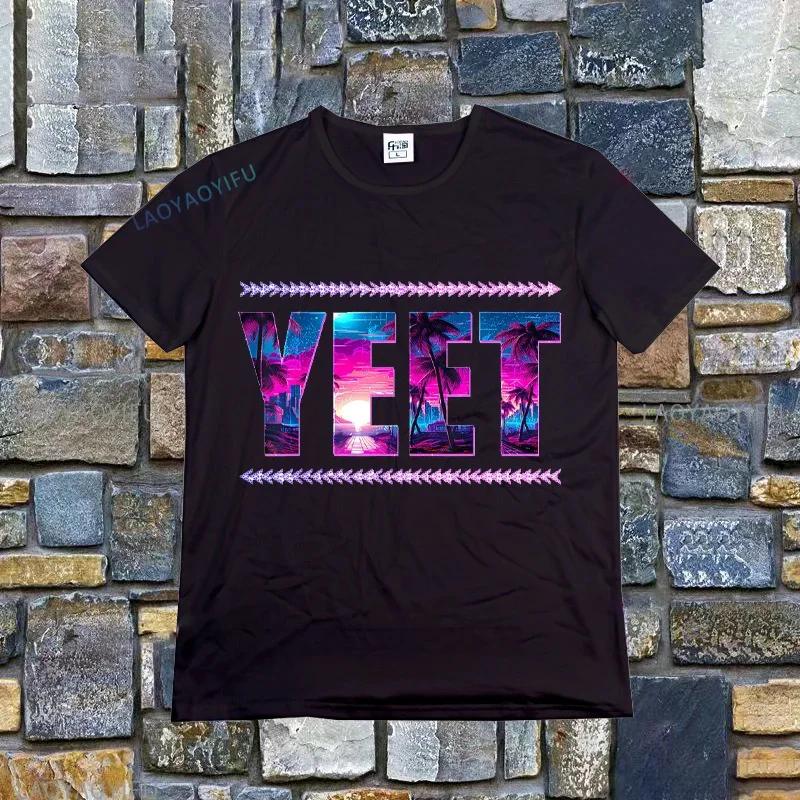 Ретро футболка Jey Uso Yeet Забавные цитаты Wresting Lovers Графическая футболка Мягкая унисекс футболка с круглым вырезом Летняя футболка Модные топы