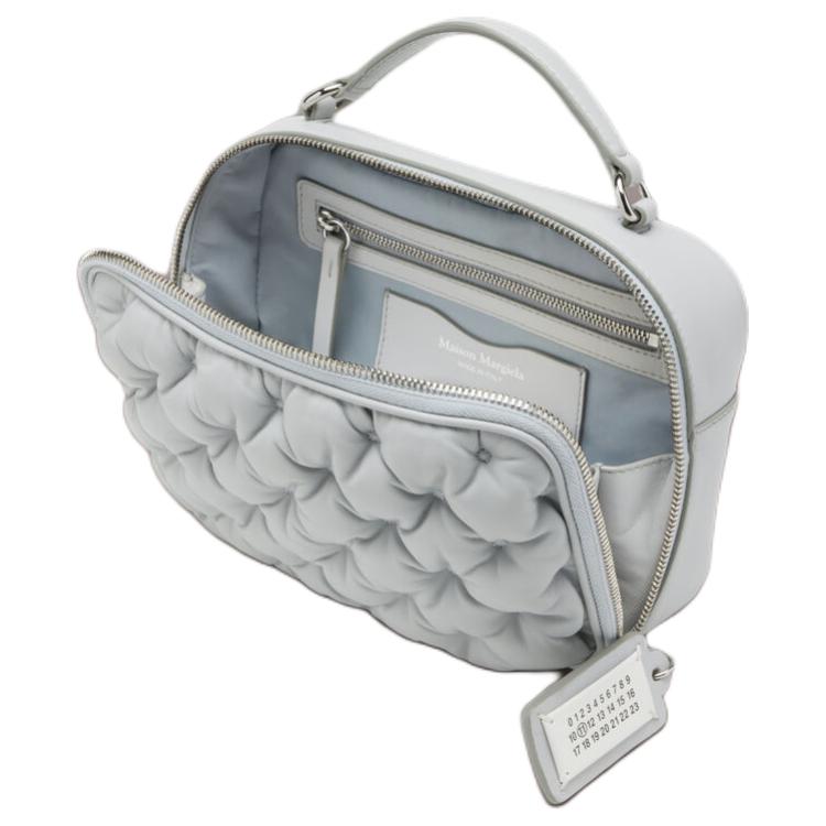 Maison Margiela Glam Slam Removable Adjustable Shoulder Strap Zipper Closure Sheepskin Camera Bag Women Shoulder Bag Glacier SB2WG0021P6434T8058