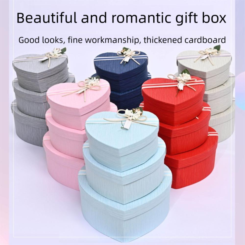 Red Gift Box Heart-shaped Present Boxes New Gift Storage Container Birthday