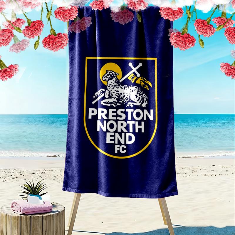 Preston North End Fc Print Beach Towel, Large Soft Quick Dry Towel for Beach Camping Swimming