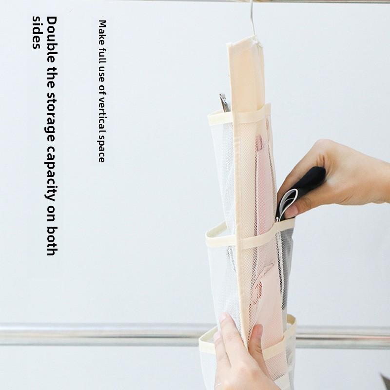 1pc Double-sided Underwear Storage Bag, Hanging Underwear and Underpants Storage Bag, Compartments for Household Use