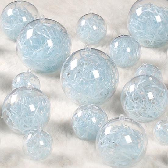 Yousheng Clear Fillable Ball Ornaments Plastic Transparent Shatterproof Hanging Ball Decoration for DIY Crafts Christmas Wedding Decor