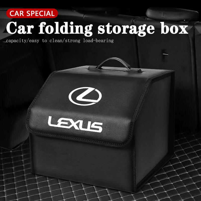 Lexus Car Trunk Foldable Leather Organizer Box Auto Storage Bag Accessories For IS250 GX RX450h RX330 IS200 UX250h RX GX460 UXKF6