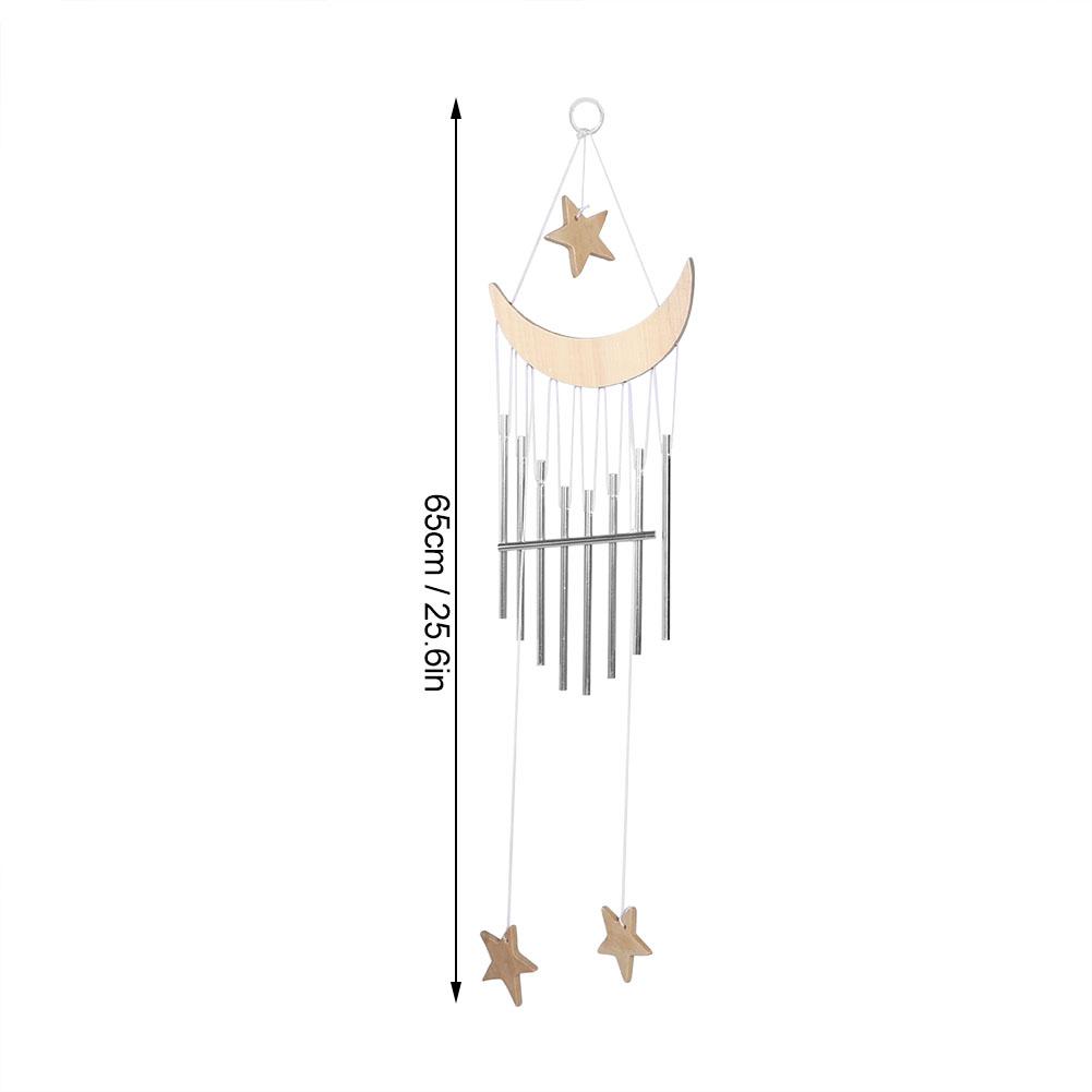 Wind Chimes Window Hanging Decor Wind Bell Home Ornament Outdoor Yard Decor (Natural Color)