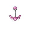 Party Bar 316L Surgical Steel Gifts Women Body Jewelry Belly Button Ring Crystal Curved Navel Ring