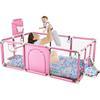 Манеж Annhua Baby Gate Play Circle Kids Land Kids Circle, моющийся, легко собирается, дышащая сетка, молния, дверь, футбольные ворота, баскетбольные ворота с
