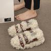 Женская обувь, осенние лоферы без шнуровки, женские повседневные меховые кроссовки с квадратным носком, осенняя зимняя обувь без шнуровки с неглубоким носком