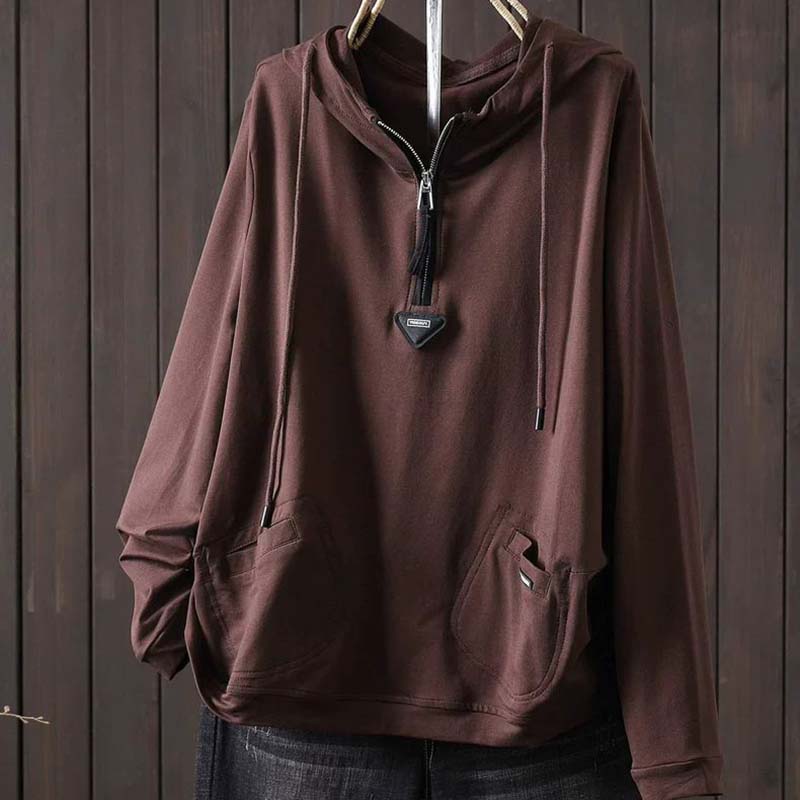 Толстовка для женщин Хлопковая Оверсайз С капюшоном Утепленная Свободная Повседневная Пуловер С длинным рукавом Топ Толстовка