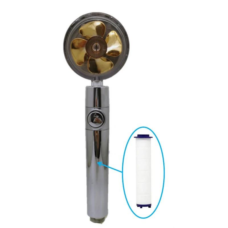 Пропеллерная душевая головка высокого давления с вращением на 360 градусов и вентиляторным фильтром, распылительная насадка с массажной дождевой насадкой, аксессуары для ванной комнаты