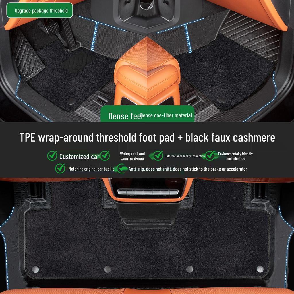 Geely Galaxy A7 Полный комплект ковриков для пола из ТПЭ с накладками на пороги - 26 Ковриков для ног нового дизайна