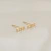 LUNNE 14k Rough Stick Bar Earrings (14k Gold) #ES22