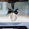 Car Hanging Air Freshener Beautiful White Flower Perfume for Car Styling Aroma Fresh Air Purifier Interior Decorations Ornament