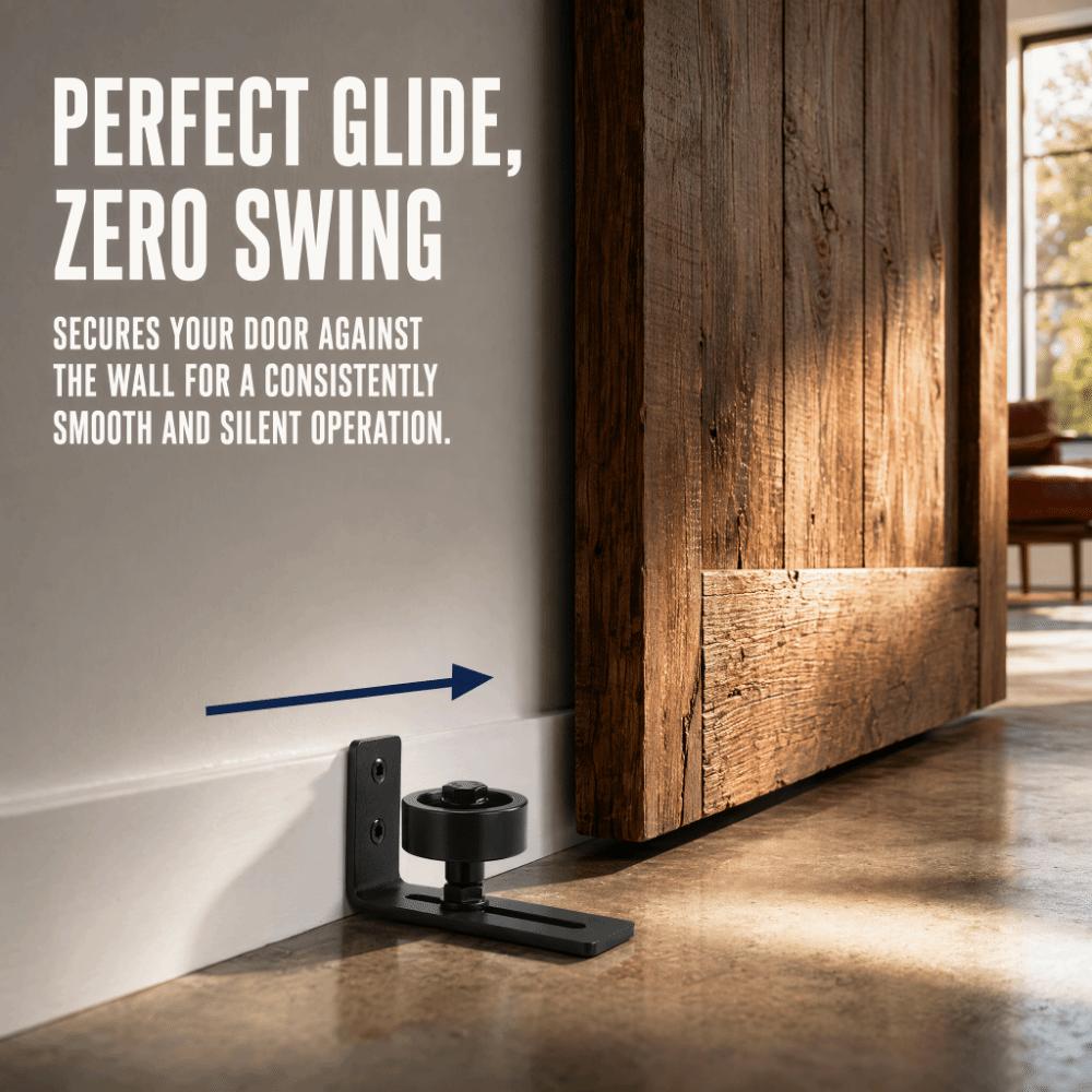 Carbon Steel Guide Rail Black Sliding Door Guide Durable Barn Door Guide Rail Bedroom
