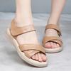 Middle-aged and Elderly Mother Sandals Women's 2025 Summer New Soft-soled Comfortable Casual Shoes Non-slip Flat-soled Velcro Women's Shoes