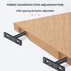 High-Strength Steel Floating Frame Holder for Cabinets Shelves T-Shaped Invisible Design Bookshelf Support Easy Installation DIY Professional