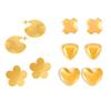 Серьги-гвоздики Qiong Yao из нержавеющей стали с покрытием 18K золотом, неправильной геометрической формы, 3D