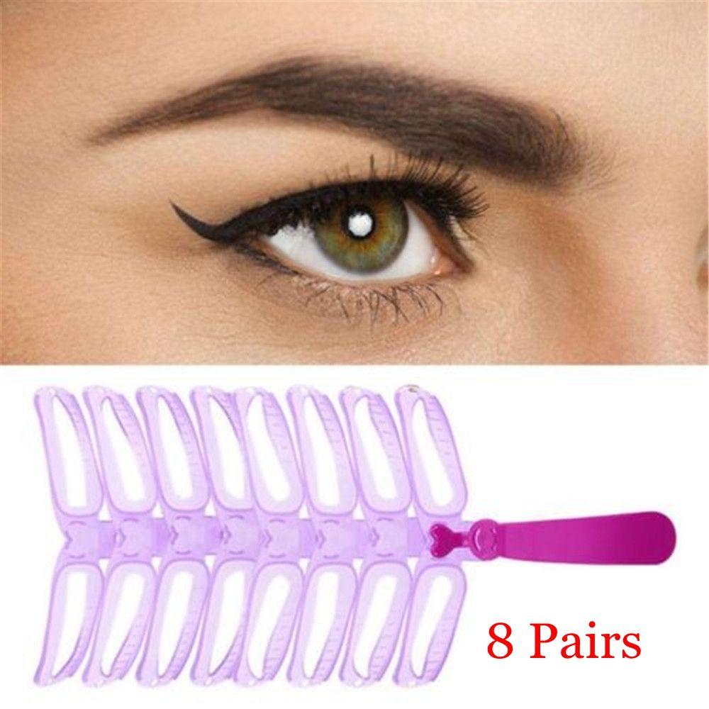 Sale Beauty Reusable Eyebrow Definition Shaping Template Eyebrow Stencils Kit Brow Grooming Card