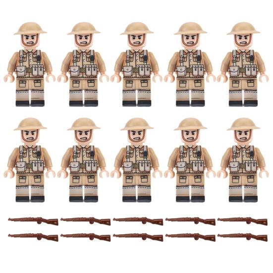 10 шт. фигурка солдата с 10 стрелком оружие аксессуары блок мелкие частицы строительная игрушка солдат модель настольный песок