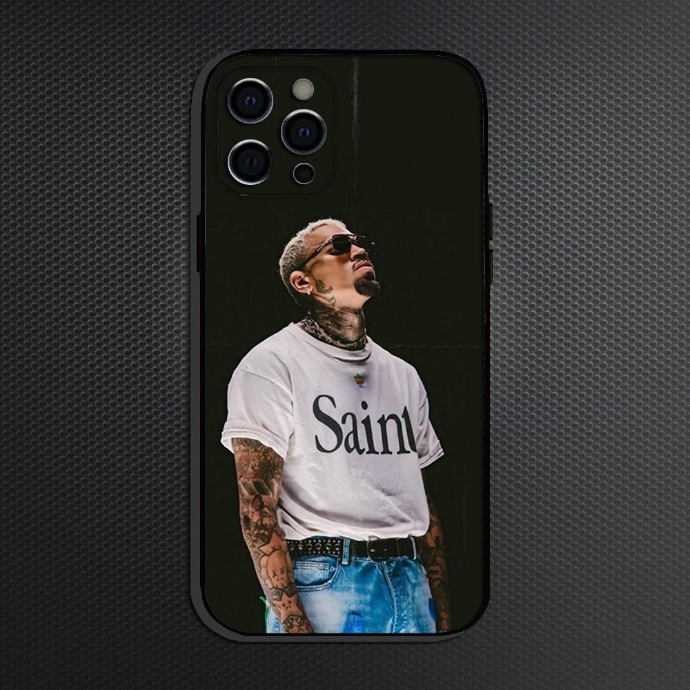 C-Chris B-Brown 11 Phone Case For iPhone 16,15,14,13,12,11 Plus,Pro Max, Soft Silicone Black Cover