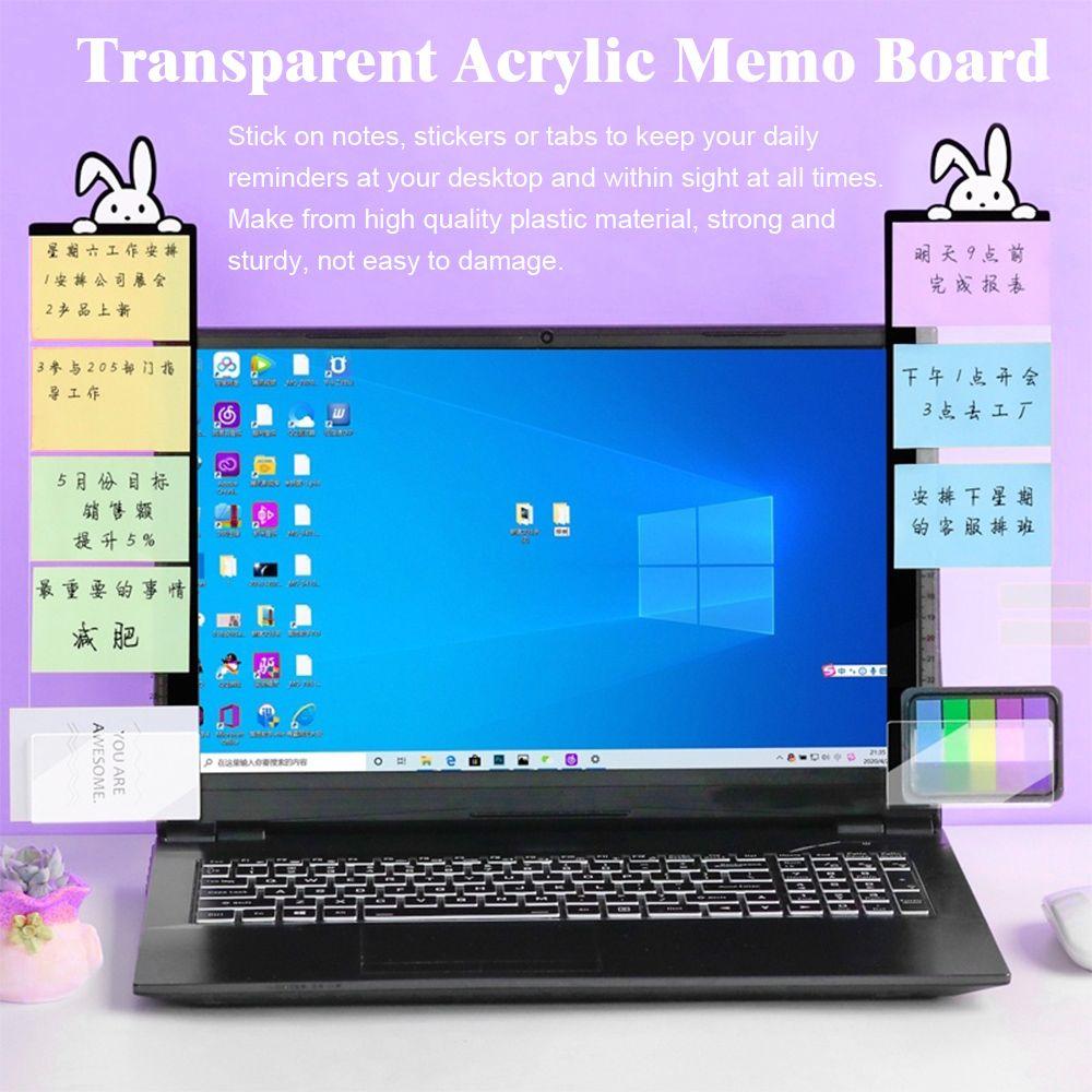 Record Stationery PC Screen Message Memo Board Remind Memo Pad Label sticker Desktop Plastic Holder