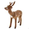 Simulation Standing Deer Animal Model Figurine Home and Crafts Dark Brown