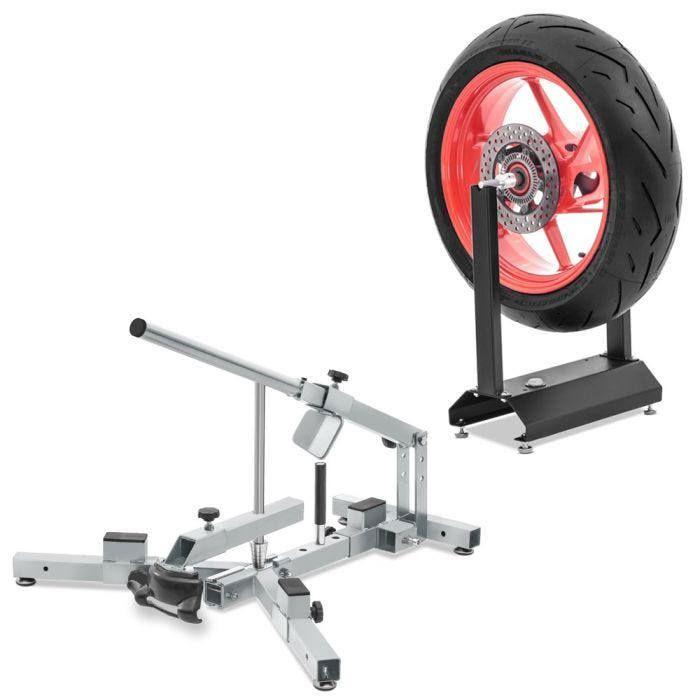 Dispositif de montage de pneu + équilibreuse de roues