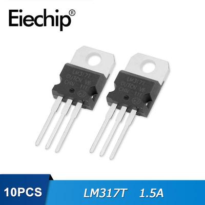 10 шт. LM317T Регулируемый трехконтактный регулятор напряжения LM317 Блок питания IC 1.5A TO-220 Регулятор напряжения