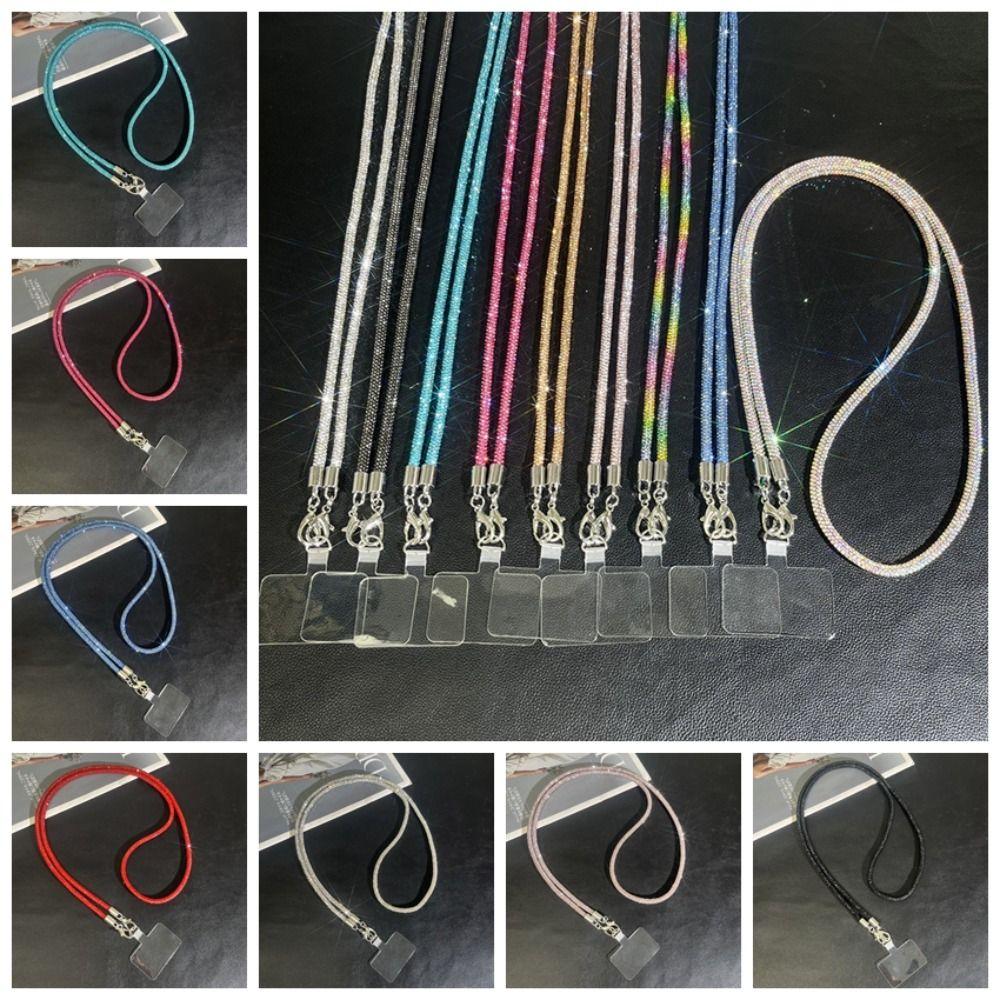 Подвесной шнур, блестящий шнурок для телефона со стразами, длинная цепочка для мобильного телефона для женщин/леди/девушек