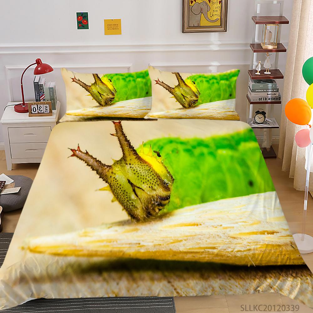 Hot Sell Caterpillar Home Textiles Luxury Bedding Cover Suit Washed Breathable Quilt Cover High Quality Teen Children Highly Duvet Cover