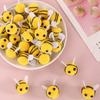 50Pcs Small Bees Decoration Felted Bumblebees Craft Balls For Art Craft Clothing Hat Bag And Baby Showers Decorations