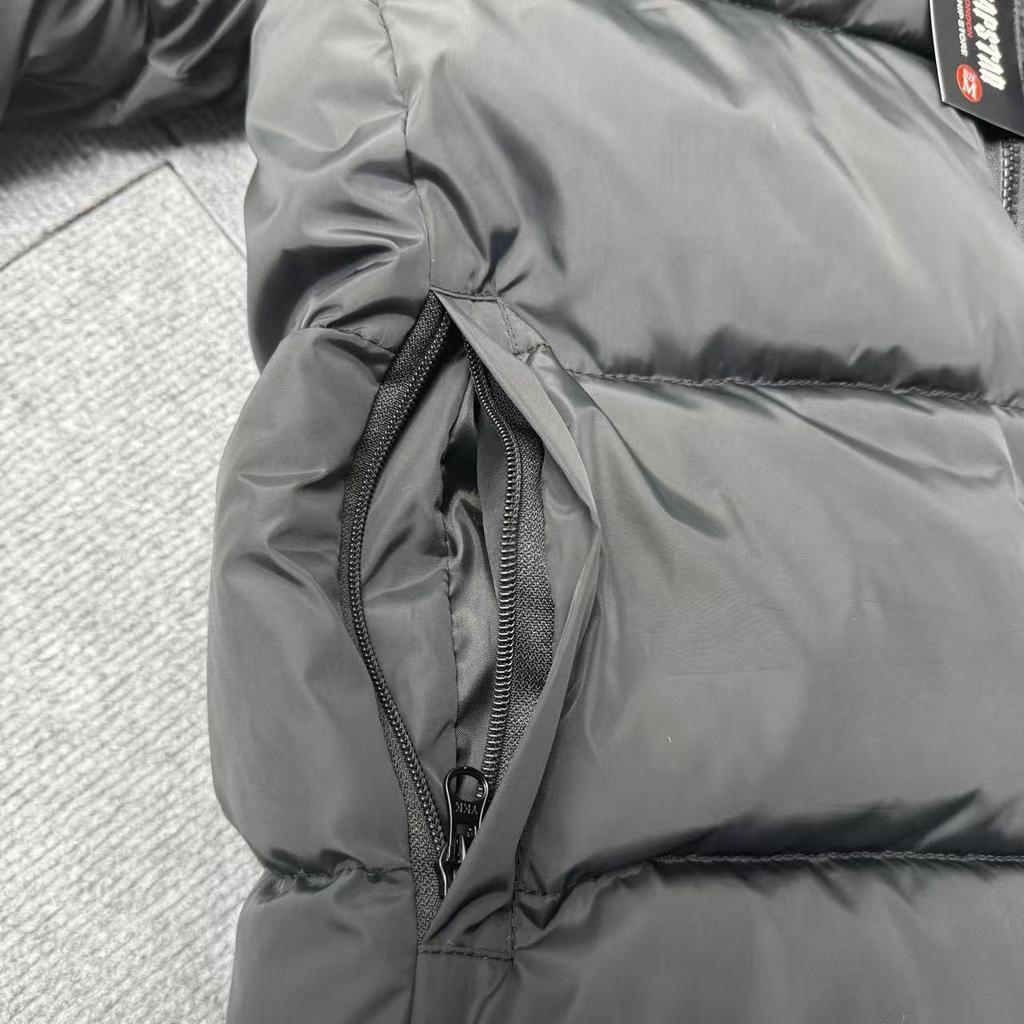 Мужская зимняя пуховая куртка с капюшоном и вышивкой Trapstar - Американский уличный хип-хоп стиль