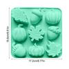 9 grids Halloween Silicone Baking Pan Pumpkin Silicone Bakeware Chocolate Molds Thanksgiving Fall Theme Mould Harvest Cake Pan