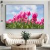 Красные поля тюльпанов, настенные картины, холст, живопись, цветочные полевые постеры и принты, цветочный пейзаж, настенное искусство для декора гостиной